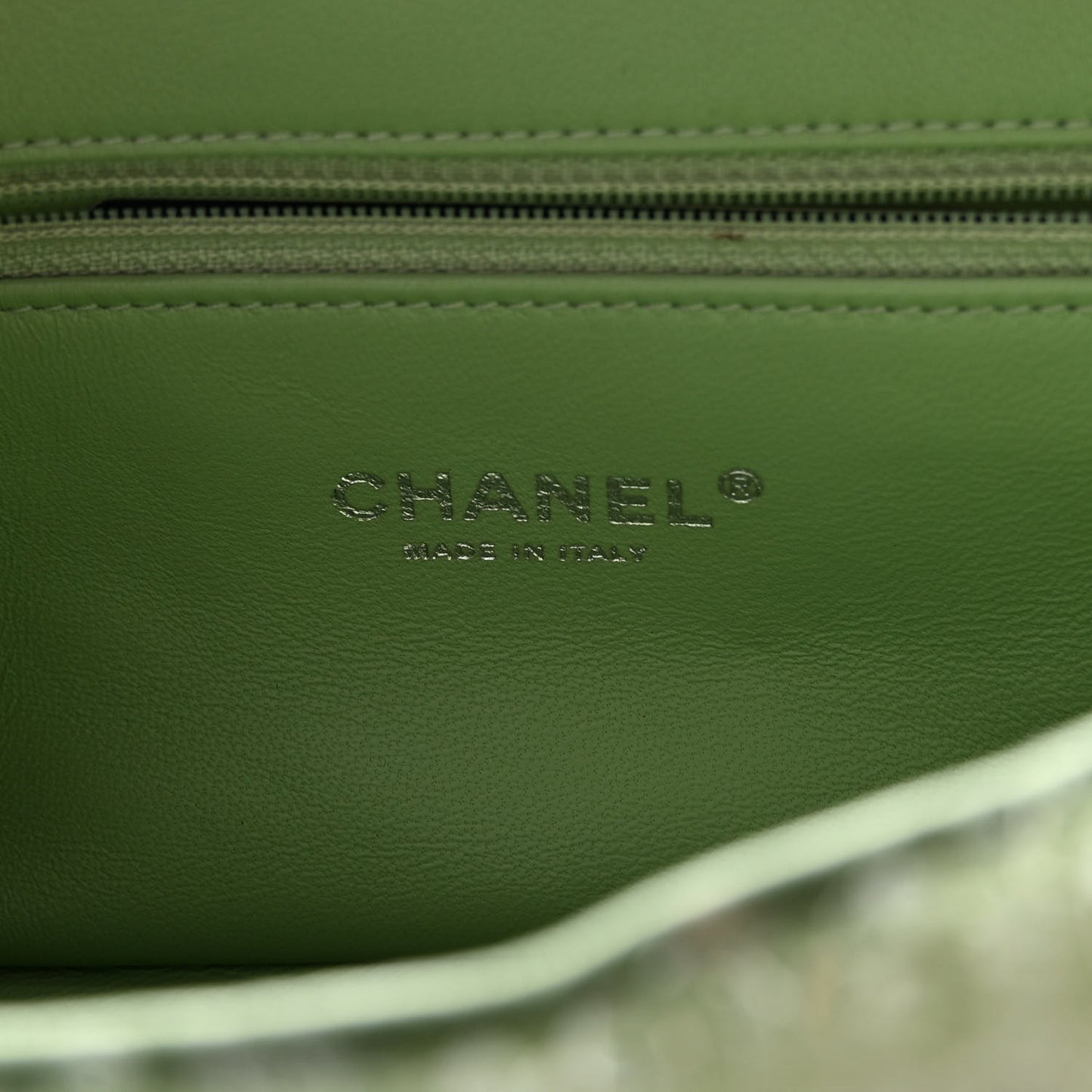 Sequin Mini Waterfall Flap Green Light Green Yellow