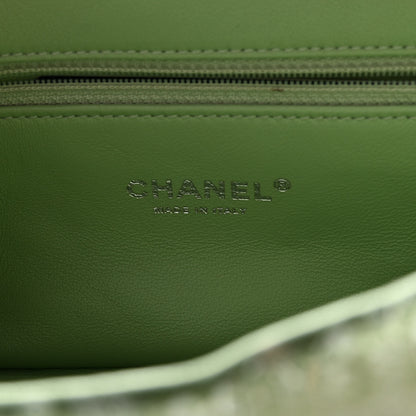 Chanel Sequin Mini Waterfall Flap Green Light Green Yellow 6 of 11
