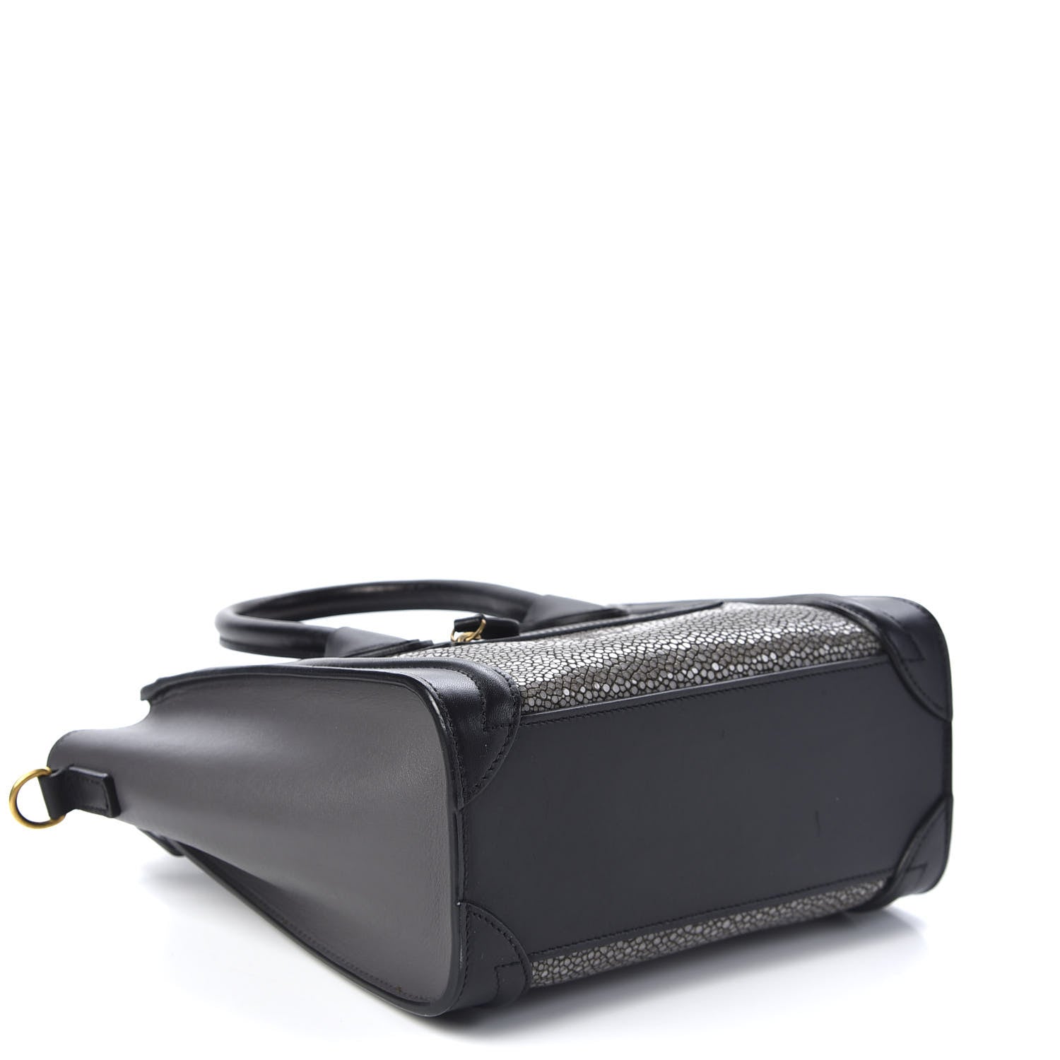 Celine Stringray Calfskin Nano Bi-Color Luggage Black 3 of 8