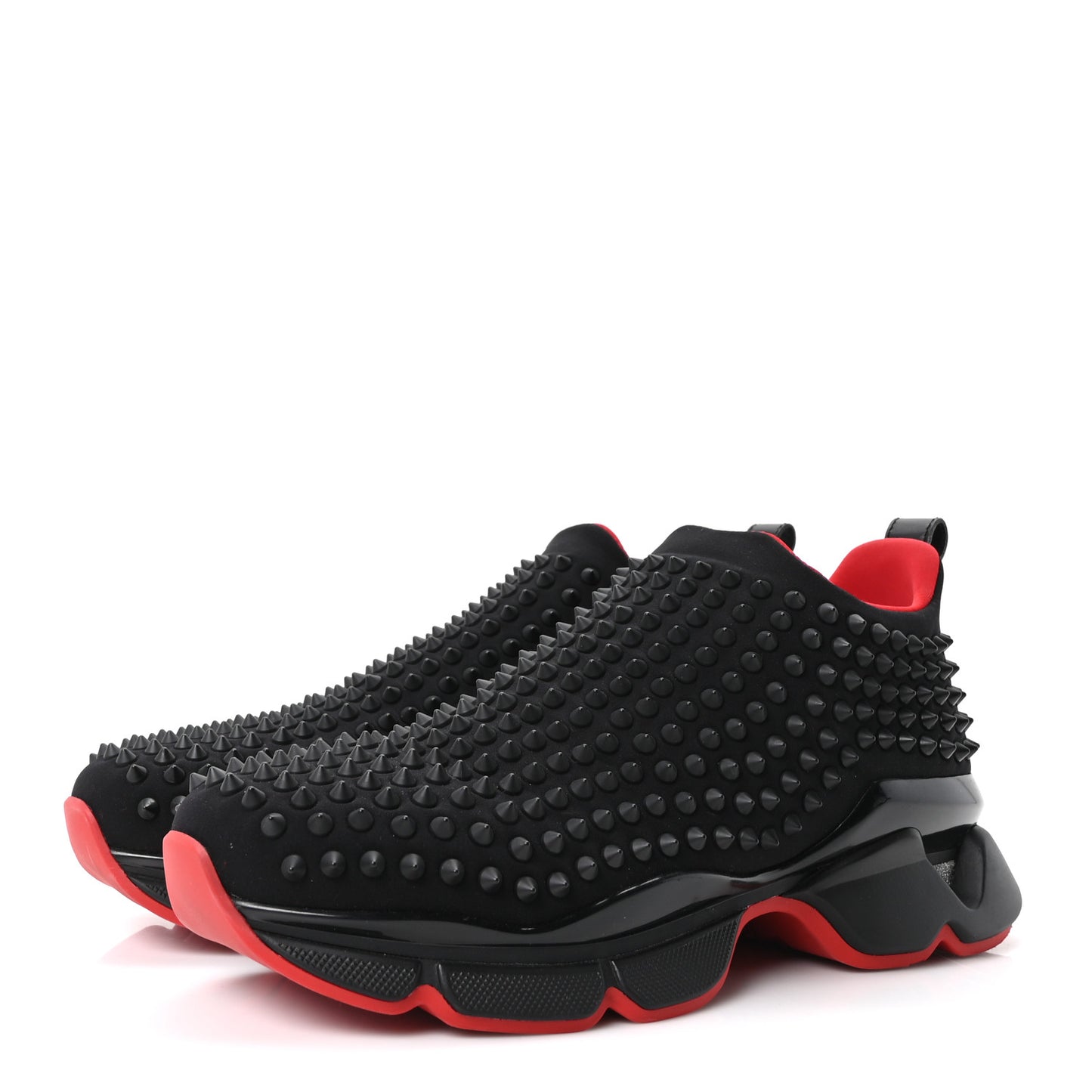 Neoprene Spike Sock Flat Sneakers 40.5 Black