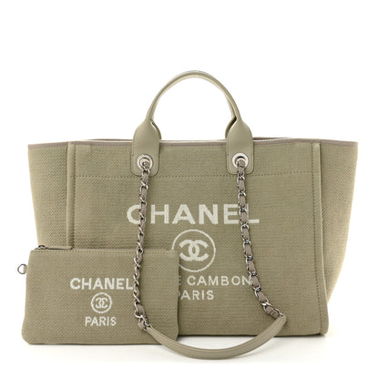 Chanel Mixed Fibers Medium Deauville Tote Grey 3 of 12