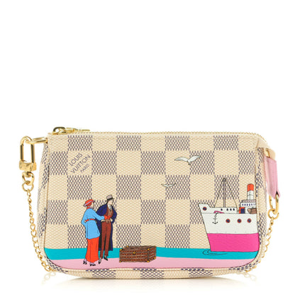 Louis Vuitton Damier Azur 2016 Christmas Animation Mini Pochette Accessories 1 of 7