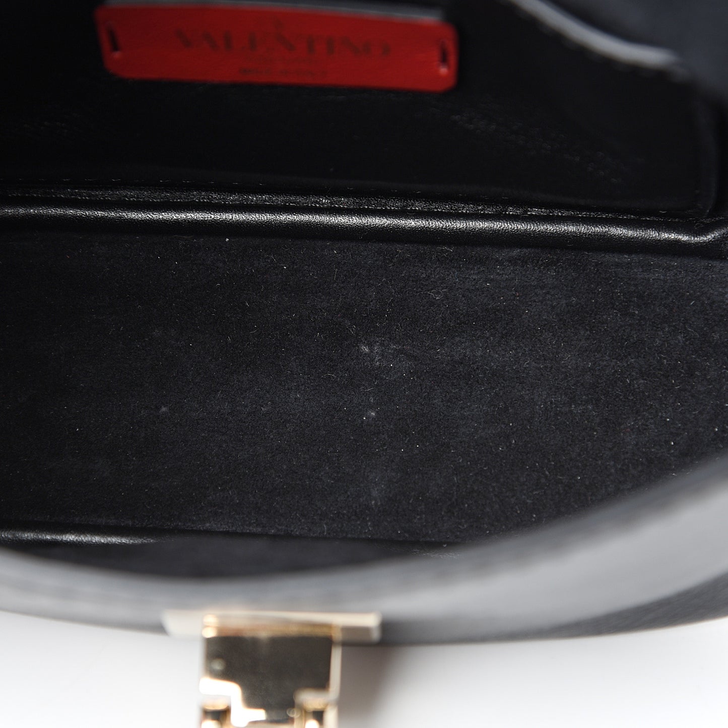 Vitello Small Rockstud Demilune Crossbody Bag Black