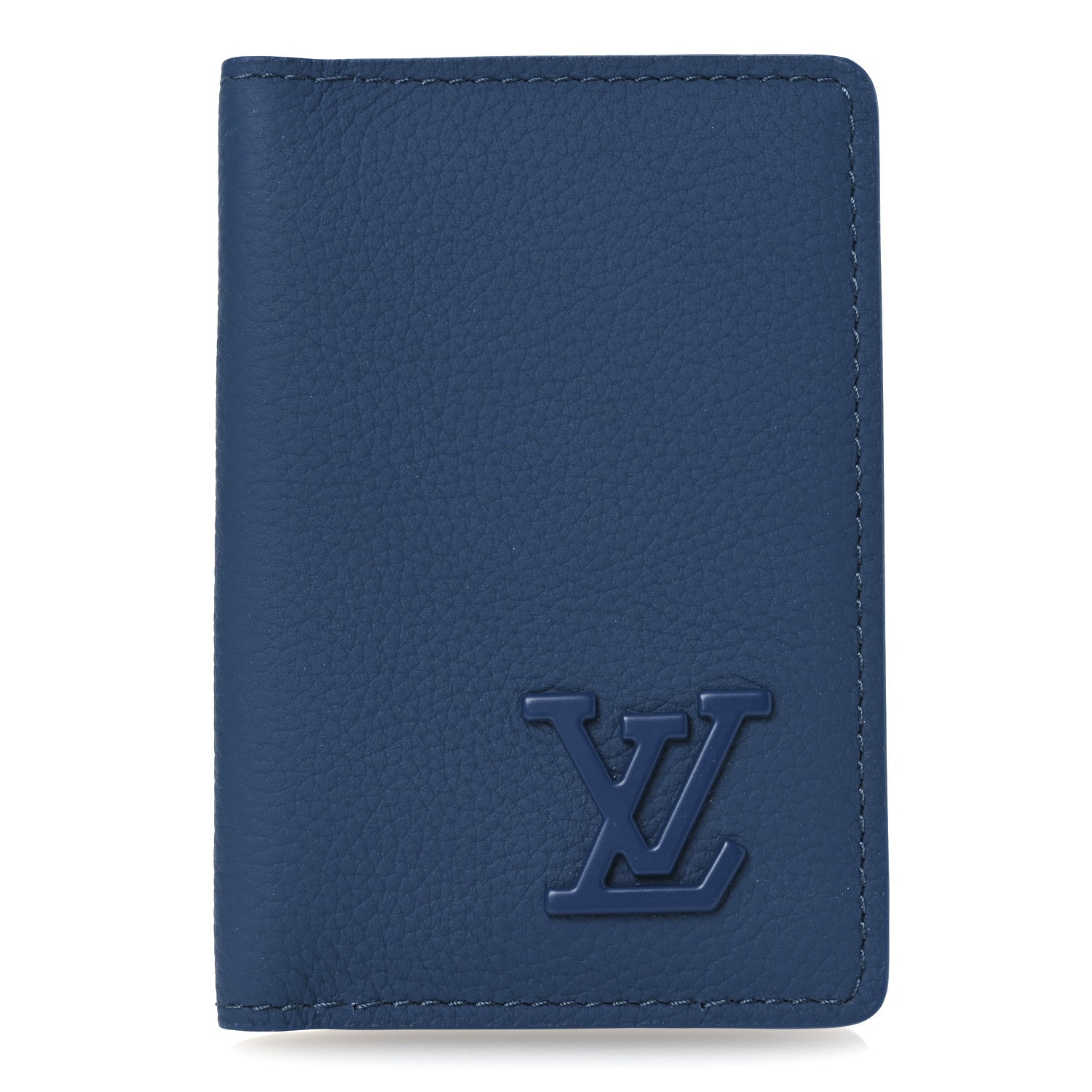 Louis Vuitton Grained Calfskin Aerogram Pocket Organizer Atlantic Blue 1 of 6