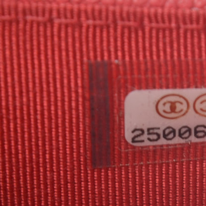 Chanel Caviar Chevron Quilted Card Holder Wallet Light Red 8 of 13
