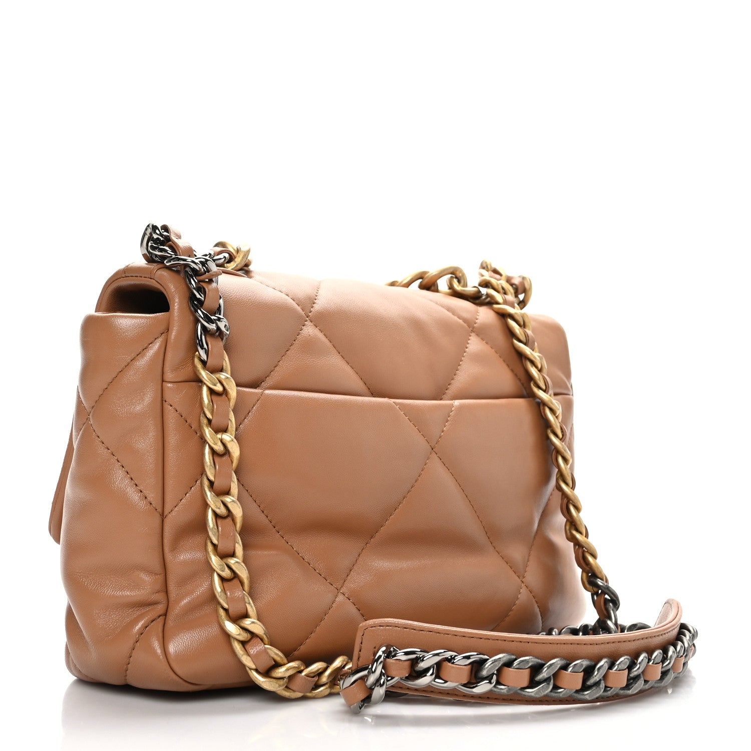 Chanel Lambskin Quilted Medium Chanel 19 Flap Brown 3 of 9