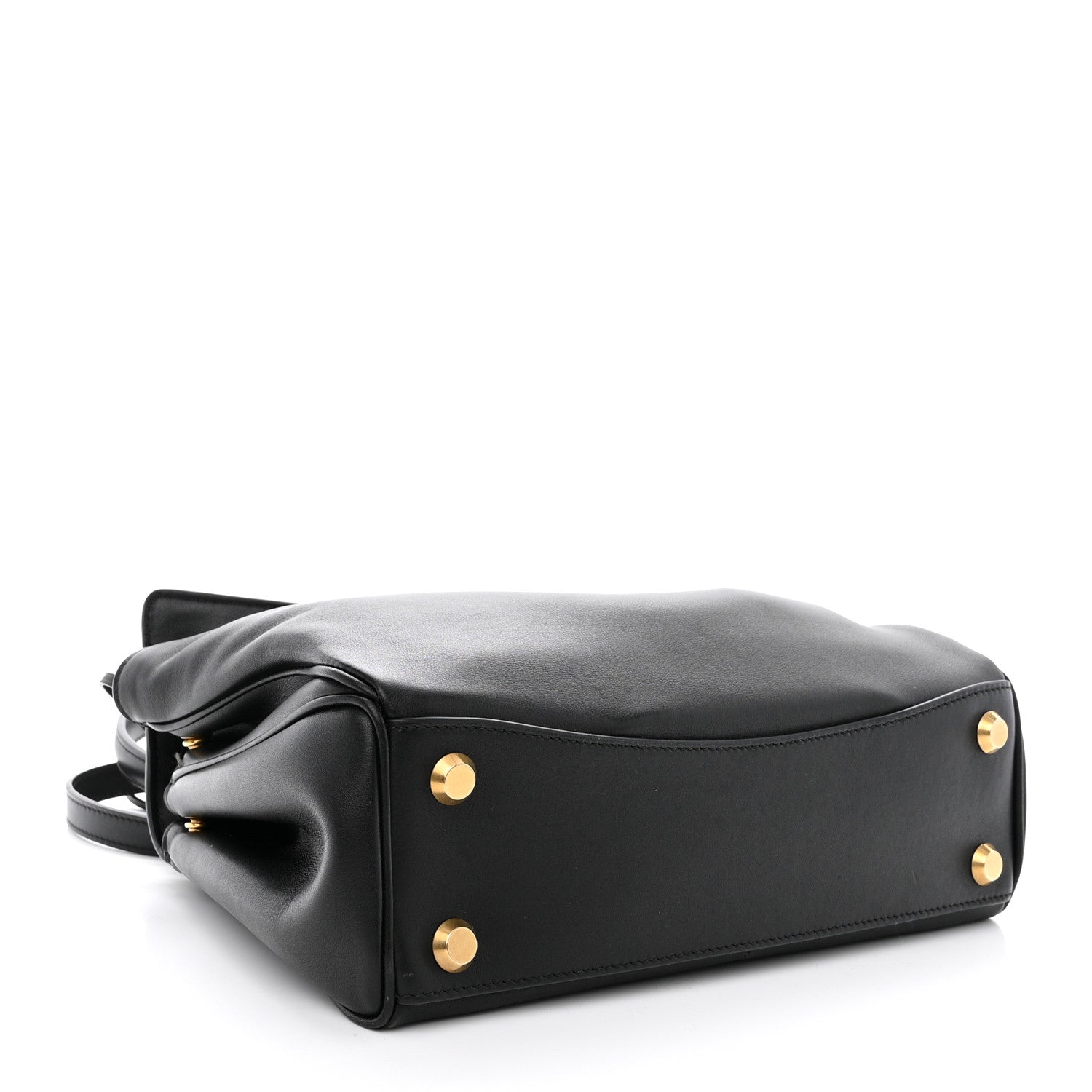Balenciaga Natural Smooth Calfskin Small Rodeo Top Handle Handbag Black 4 of 11