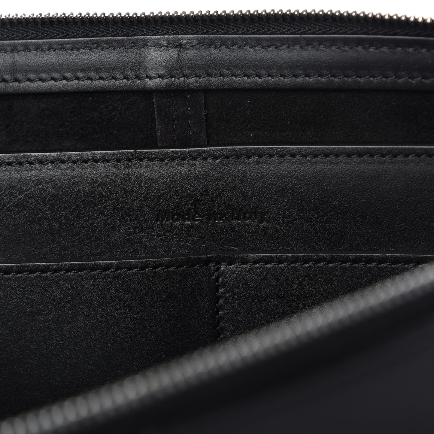 Smooth Calfskin Tri-Fold Clutch on Chain Black
