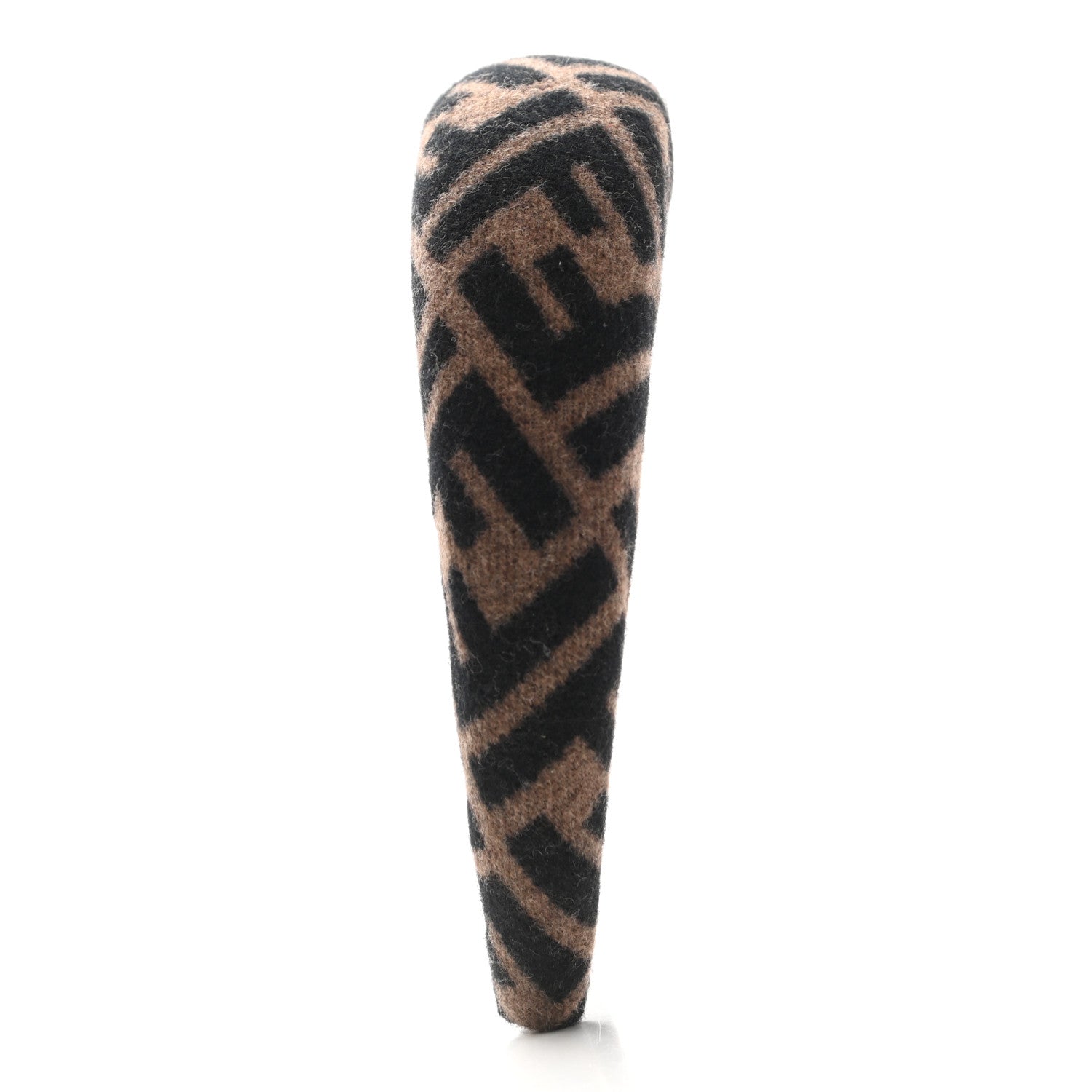 Fendi Wool Cashmere FF Logo Headband Tobacco 4 of 14