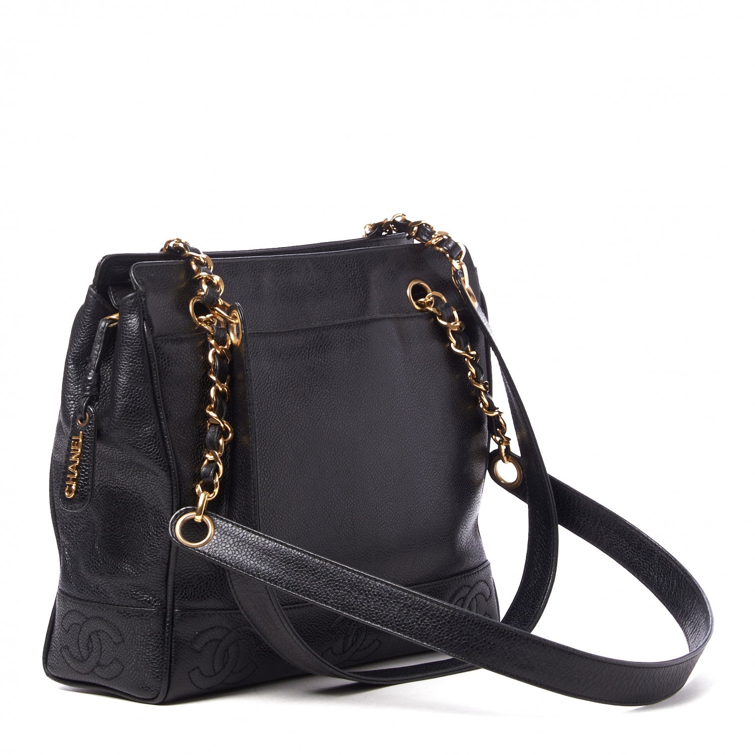 Chanel Caviar CC Shoulder Bag Black 2 of 8