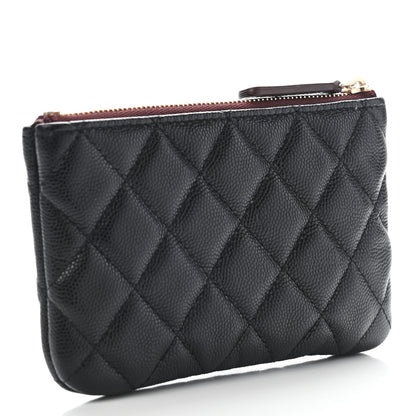 Chanel Caviar Quilted Small Cosmetic Case Black 3 of 9