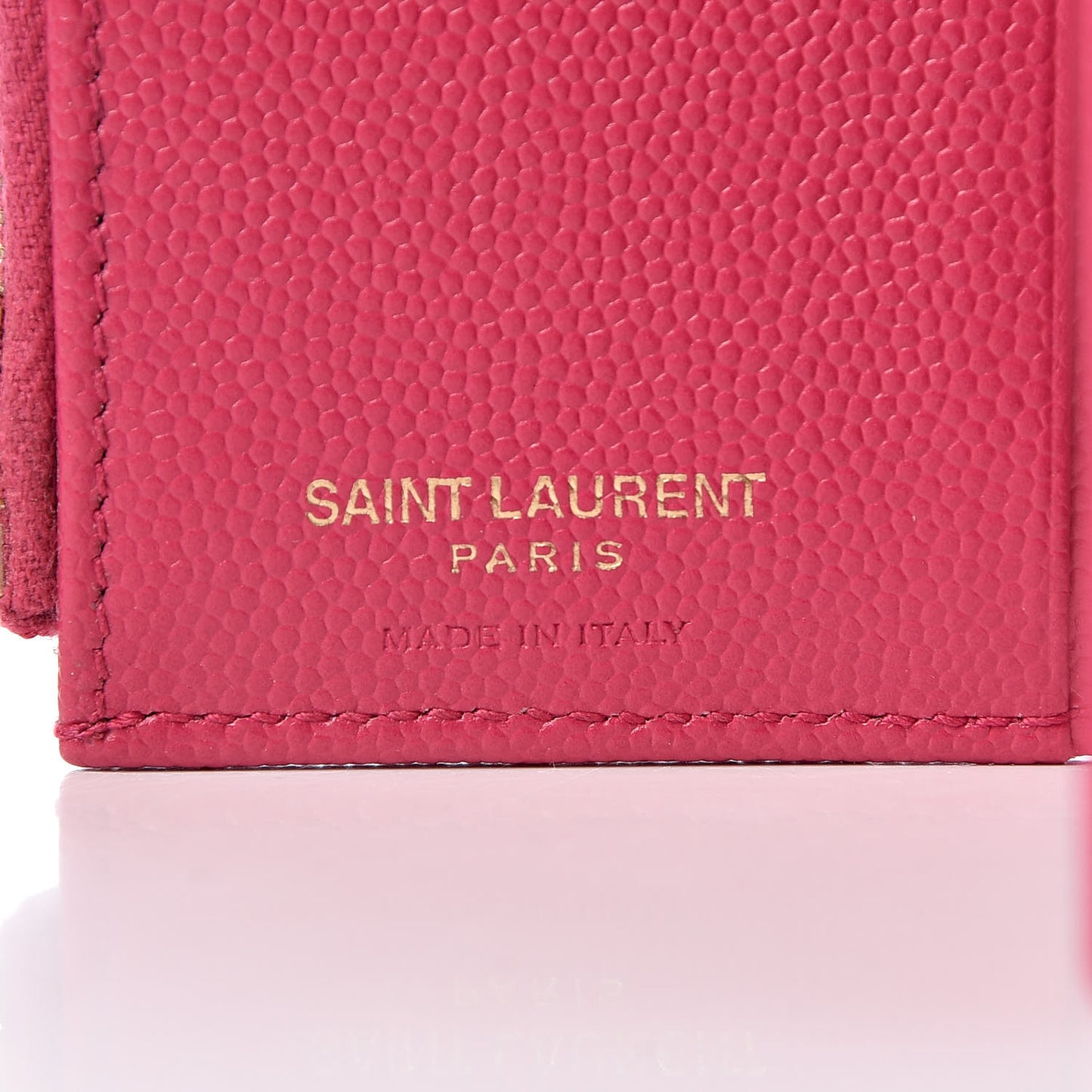 Grain De Poudre Matelasse Chevron Monogram Zipped Card Case Fresh Fuxia