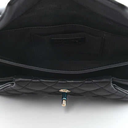 Chanel Lambskin Quilted Fold Up Again Clutch Black 5 of 11