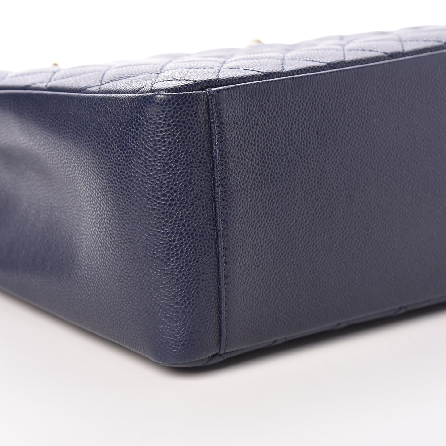Caviar Quilted Grand Shopping Tote GST Dark Navy Blue