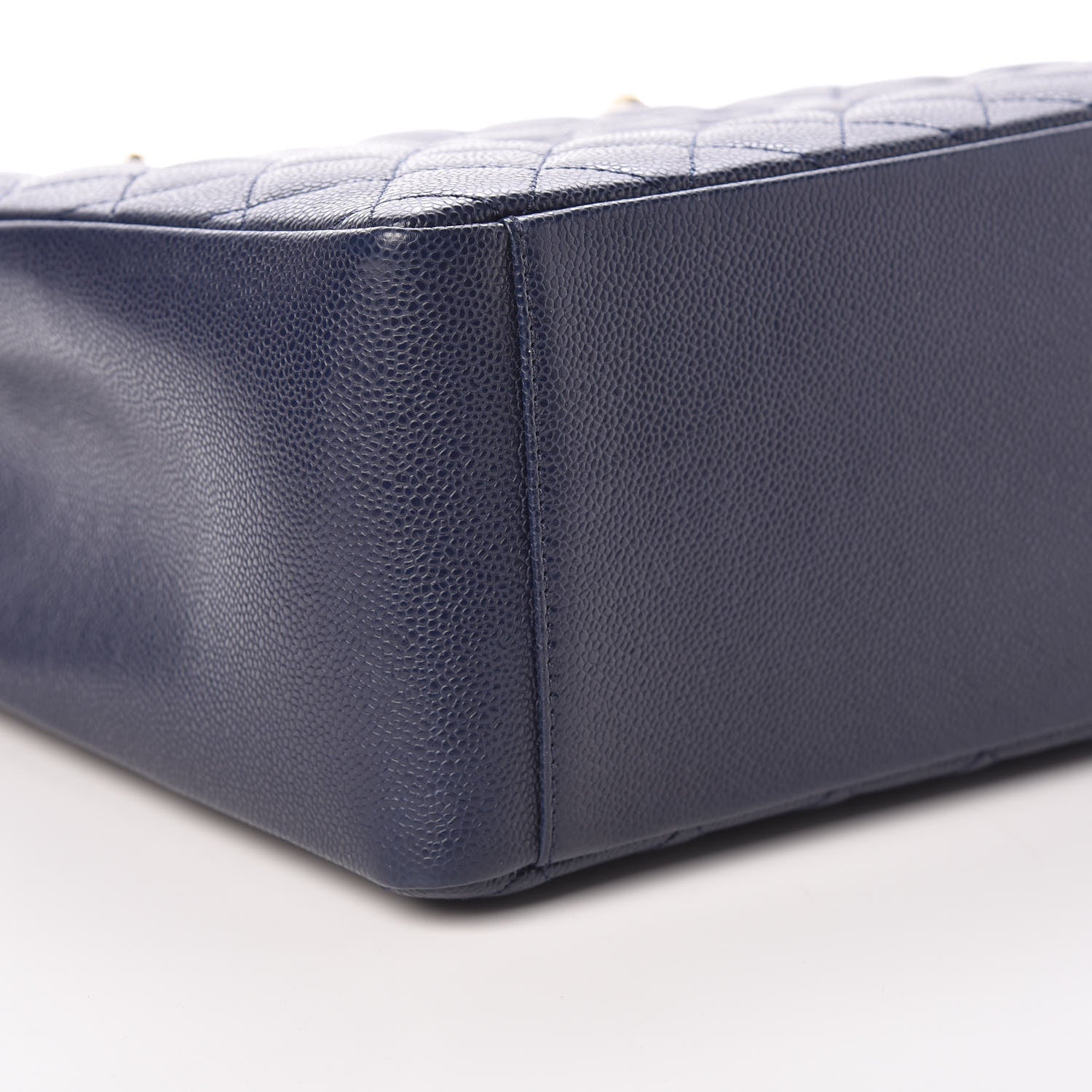 Chanel Caviar Quilted Grand Shopping Tote GST Dark Navy Blue 8 of 10