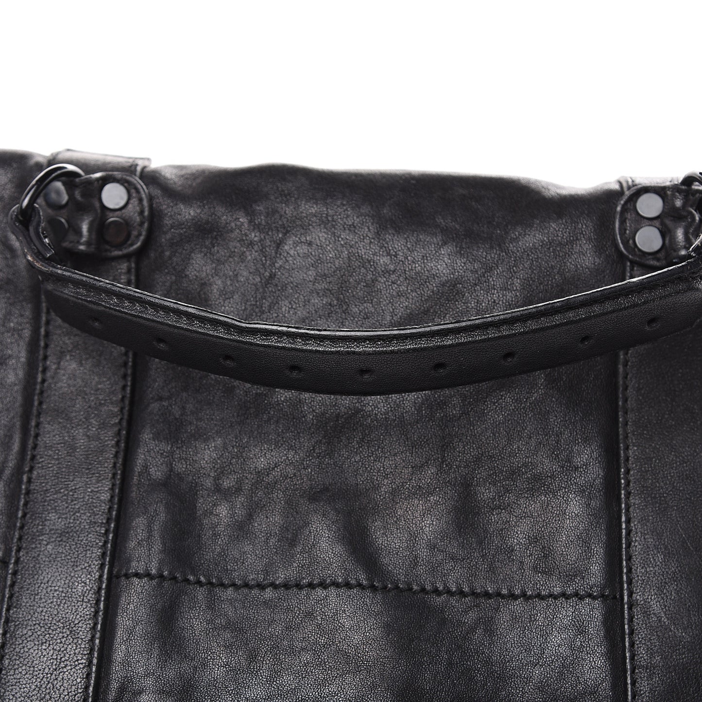 Lambskin PS1 Large Satchel Black