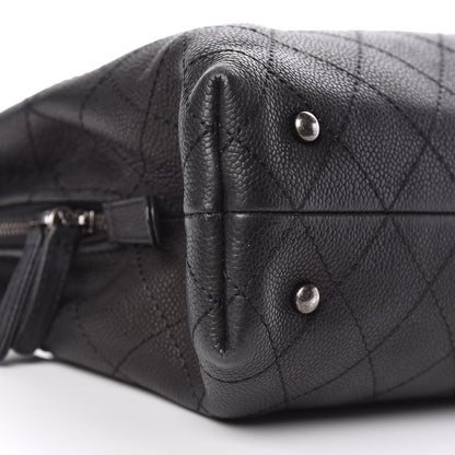 Chanel Grained Vegetal Calfskin Small Urban Shopping Tote Black 9 of 11
