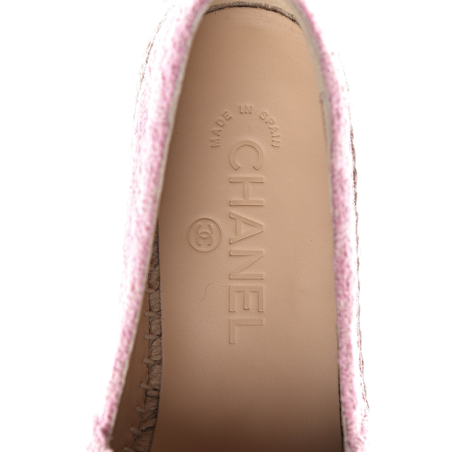 Tweed Patent CC Espadrilles 38 Pink Black