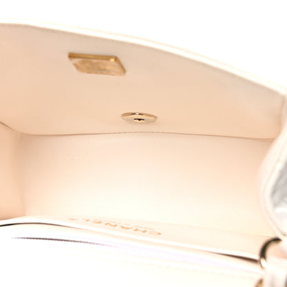 Chanel Lambskin Resin Crystal Square Quilted Monacoco Mini Square Flap White 5 of 10