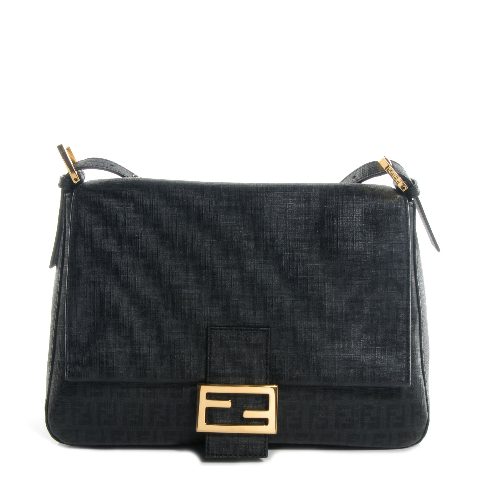 Fendi Zucchino Spalmati Forever Mama Baguette Black 1 of 11