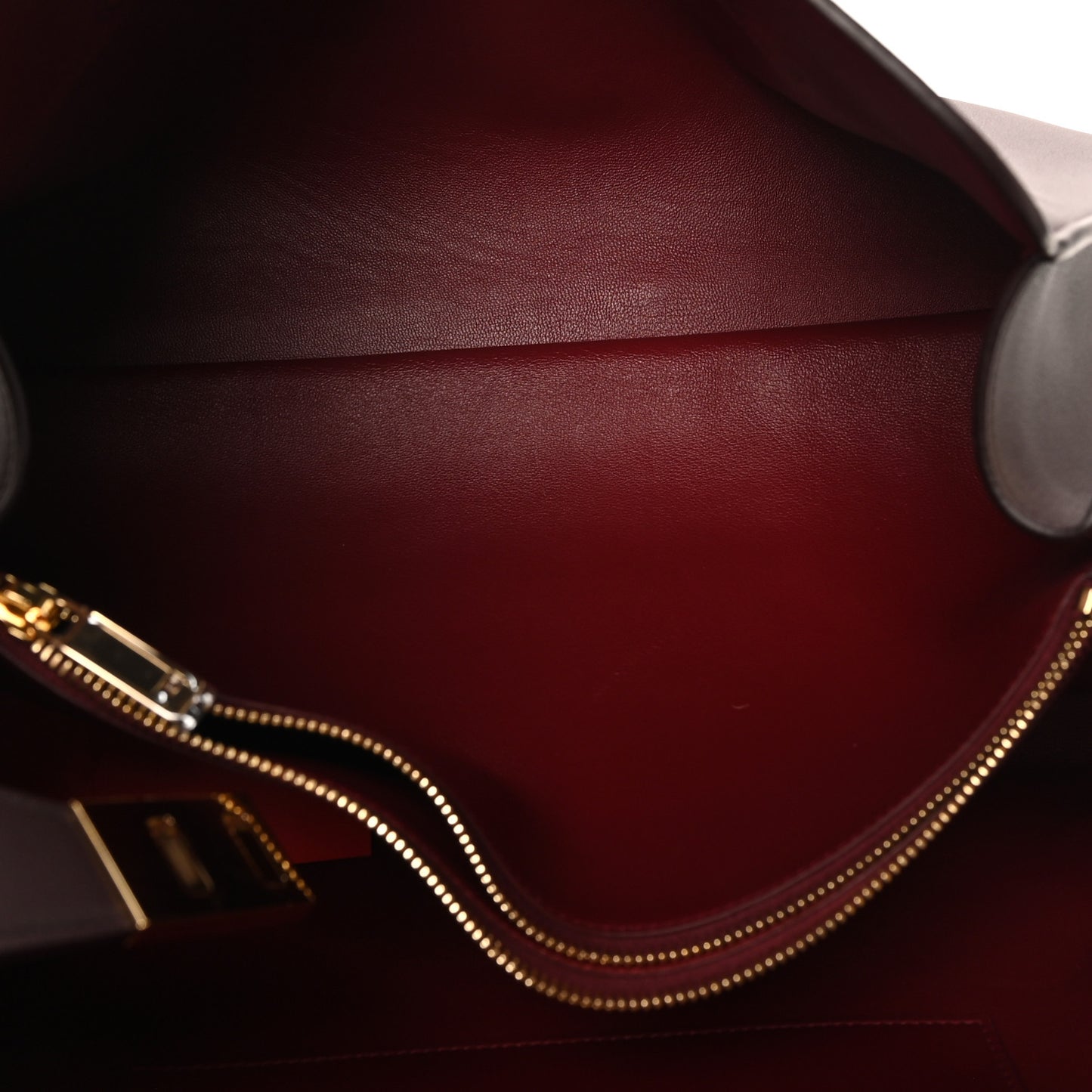 Calfskin Large Hug Soft Bicolor Shoulder Bag Oxblood