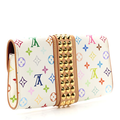 Louis Vuitton Monogram Multicolor Courtney Clutch White 2 of 9