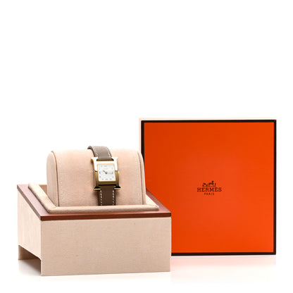 Hermes Stainless Steel Swift 21mm Heure H Hour Quartz Watch Etoupe 5 of 5