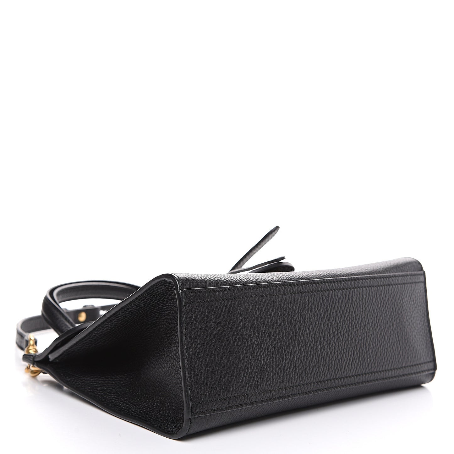 Calfskin Mini GG Marmont Top Handle Bag Black