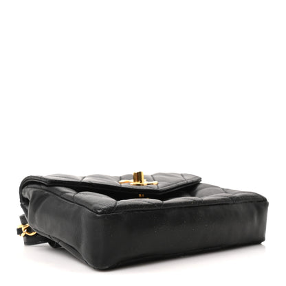 Chanel Lambskin Quilted Flap Waist Belt Bag 75 30 Black 4 of 9
