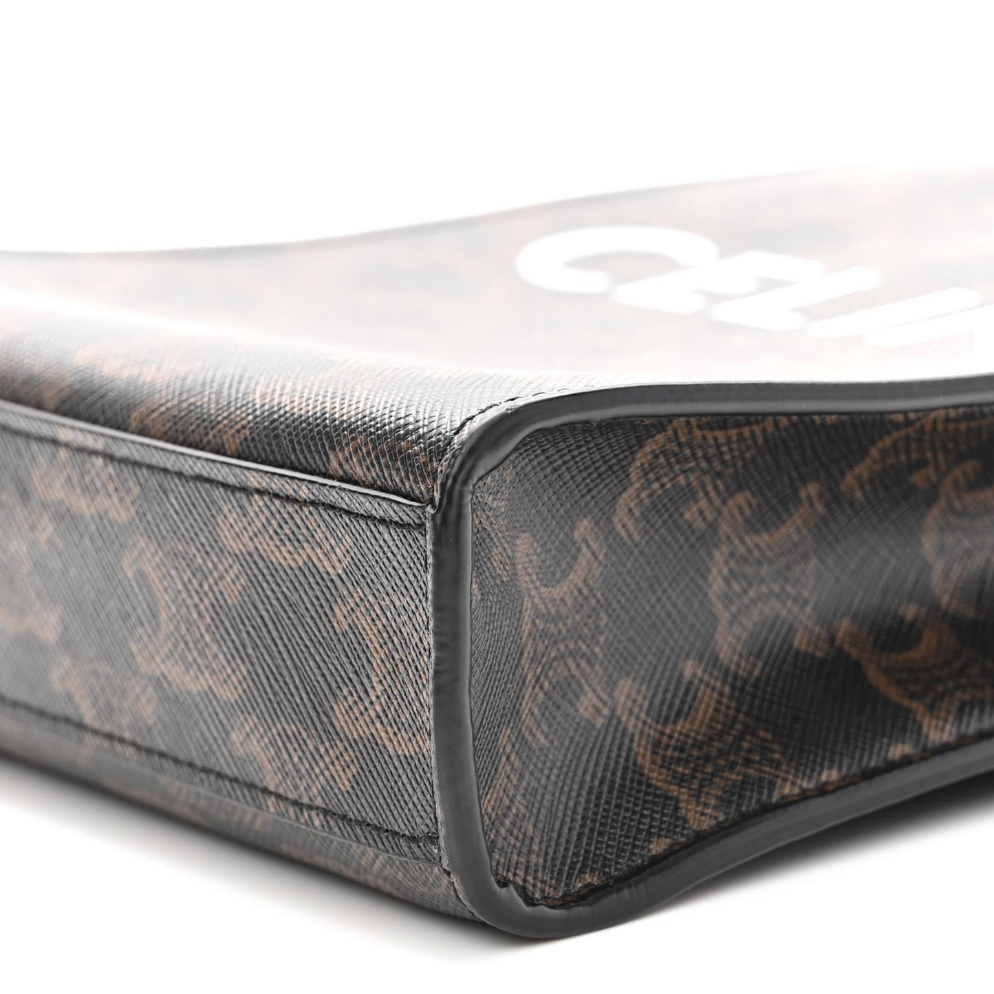 Triomphe Canvas Calfskin Mini Vertical Cabas Tan