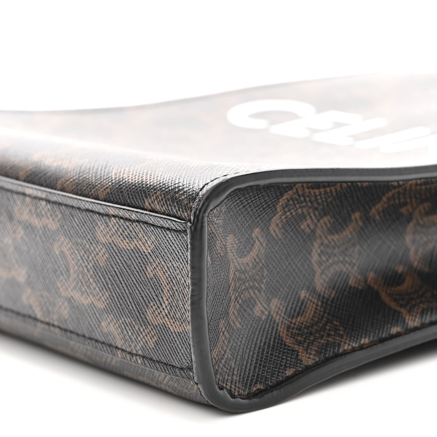 Celine Triomphe Canvas Calfskin Mini Vertical Cabas Tan 8 of 9