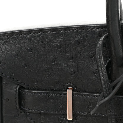 Hermes Ostrich Birkin 30 Black 13 of 16