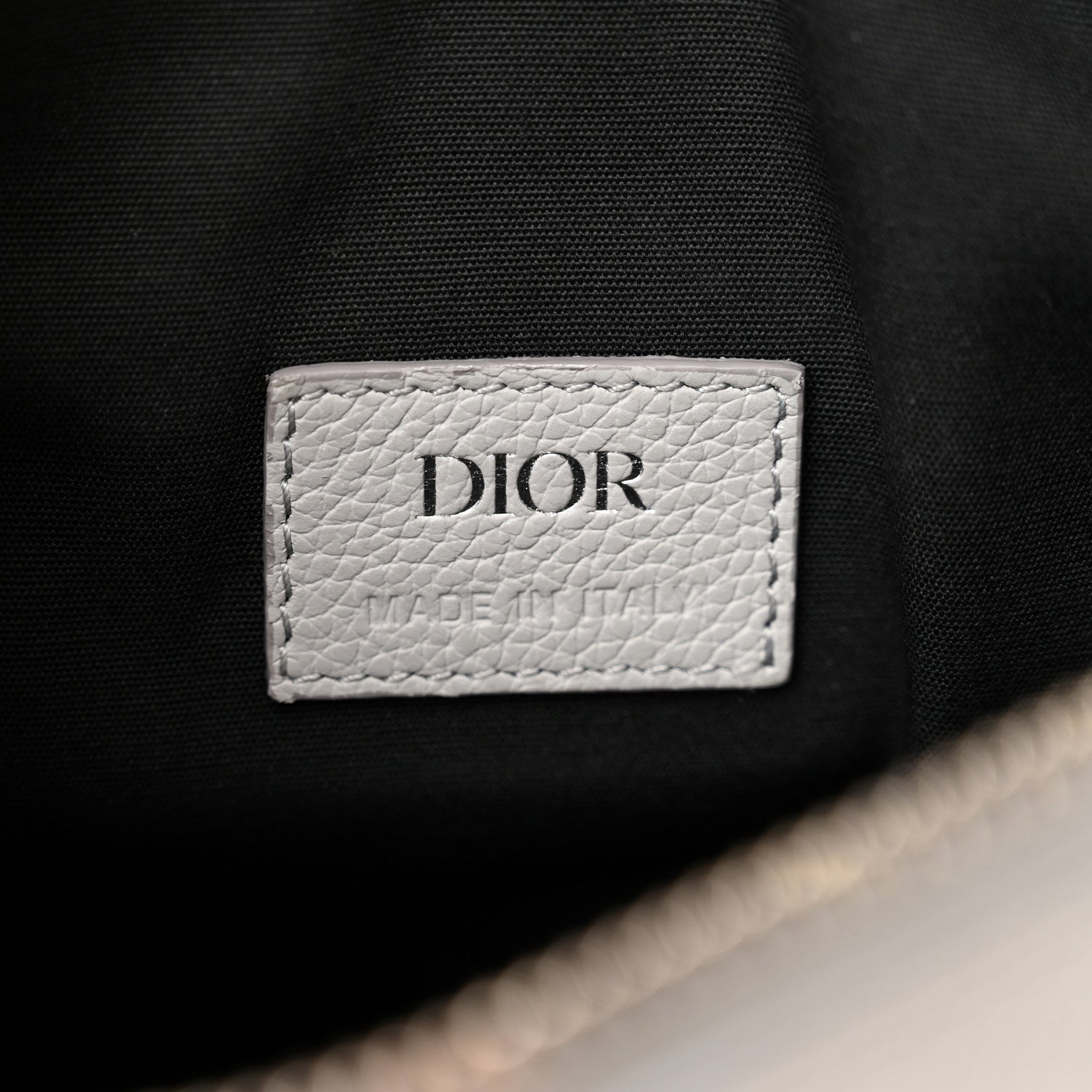 Christian Dior Grained Calfskin Kim Jones Saddle Bag Light Grey 6 of 14
