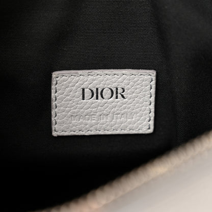 Christian Dior Grained Calfskin Kim Jones Saddle Bag Light Grey 6 of 14