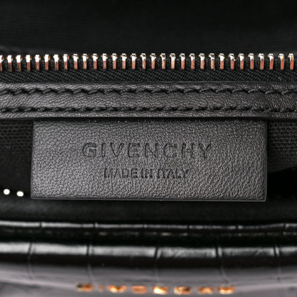 Givenchy Calfskin Crocodile Embossed Small Antigona Black 6 of 10