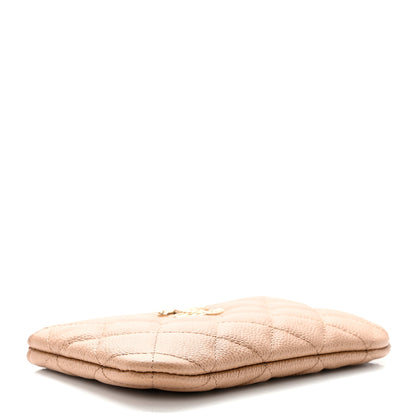 Chanel Caviar Quilted Small Multi Chain Cosmetic Case Beige 4 of 8