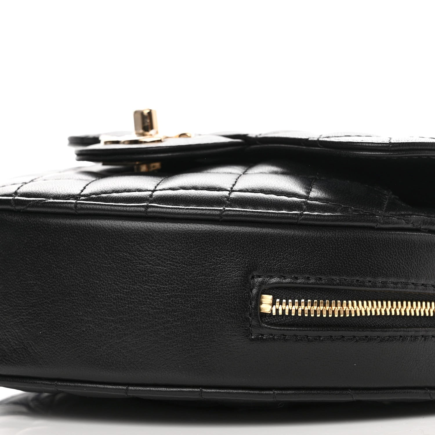 Chanel Lambskin Quilted CC In Love Heart Bag Black 10 of 11