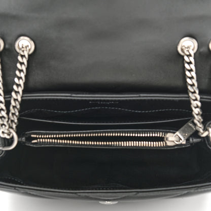 Saint Laurent Calfskin Y Quilted Monogram Small Loulou Chain Satchel Black 5 of 12