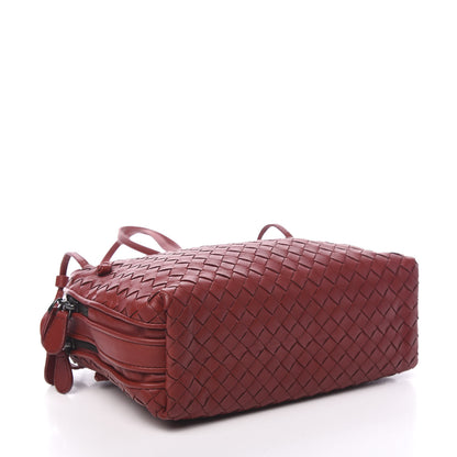 Bottega Veneta Nappa Intrecciato Double Compartment Crossbody Bag China Red 3 of 9