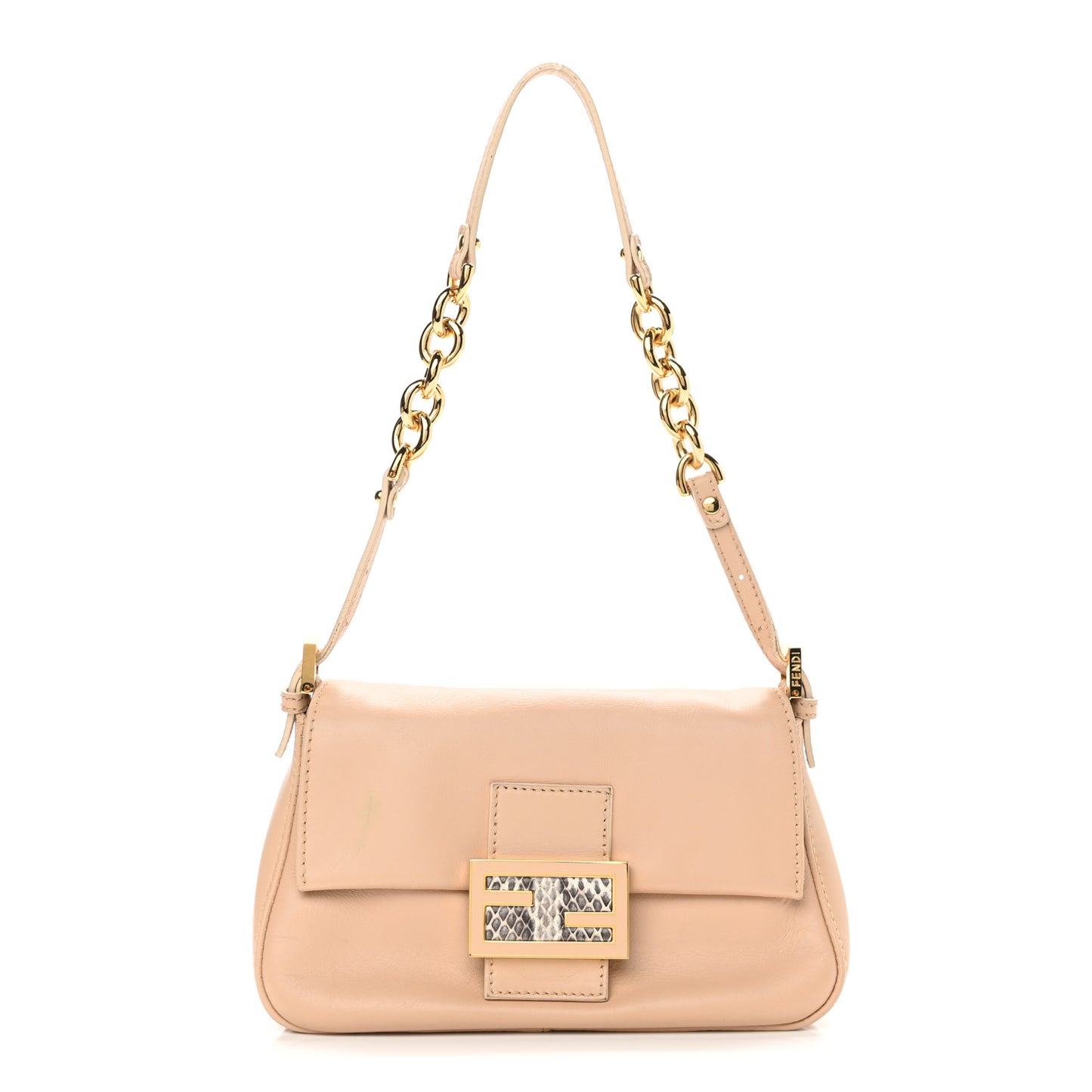 Vitello Elaphe Mini Mama Baguette Beige