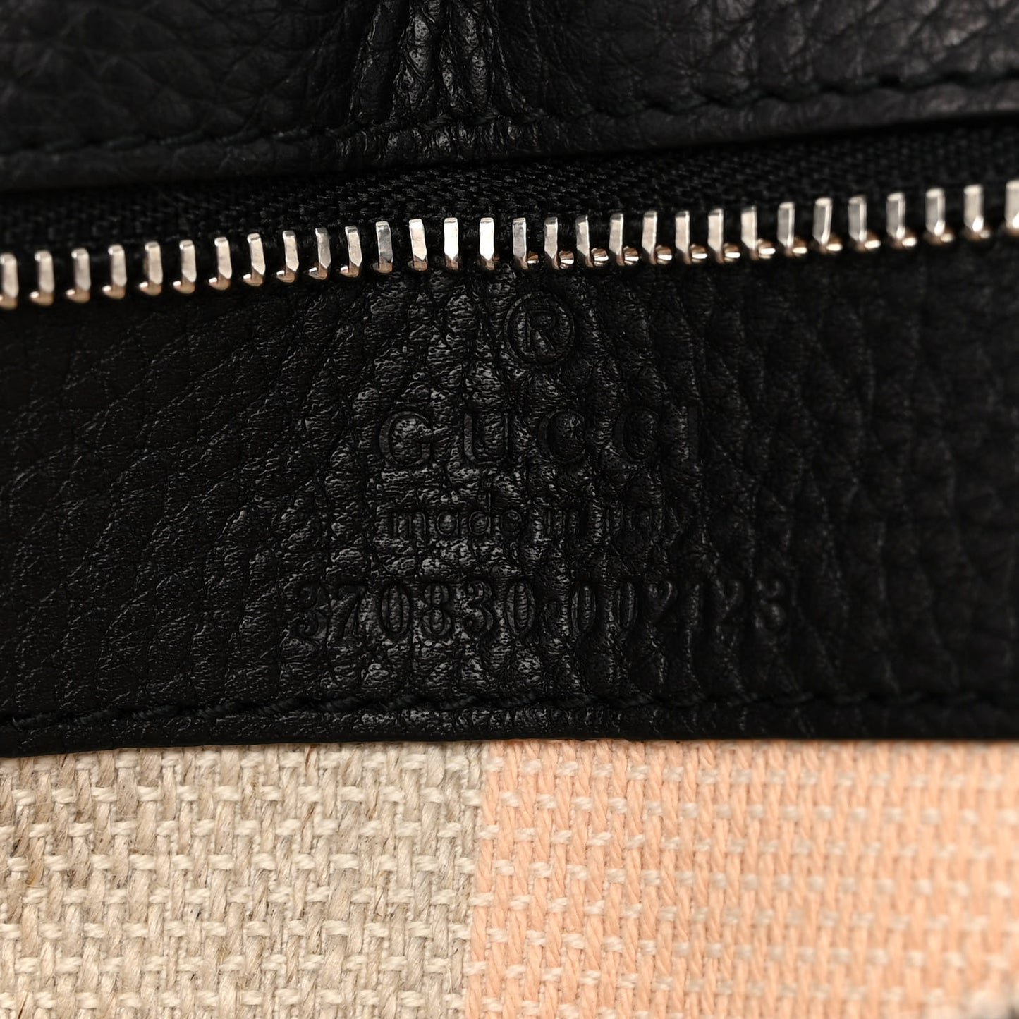 Pebbled Calfskin Large Bamboo Daily Top Handle Bag Black