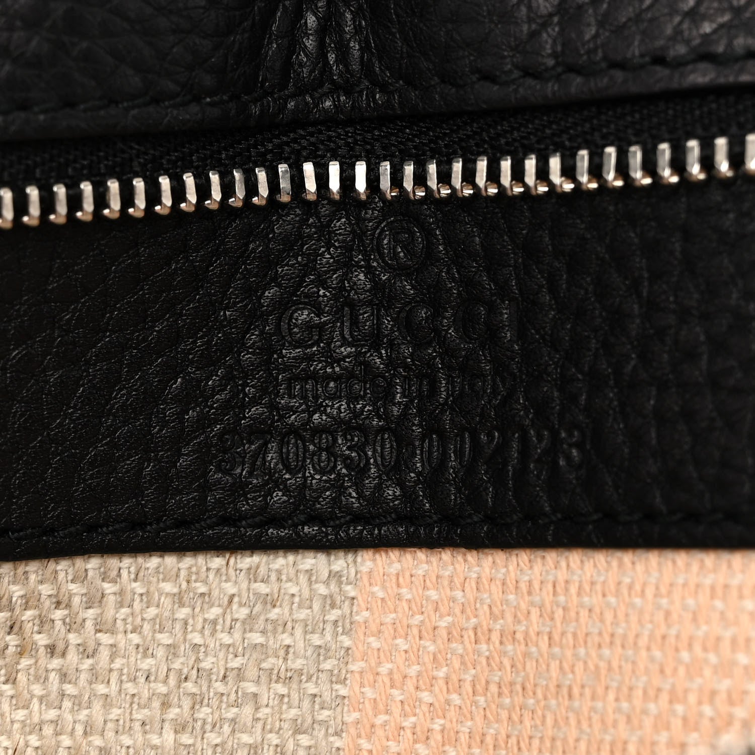 Gucci Pebbled Calfskin Large Bamboo Daily Top Handle Bag Black 6 of 11