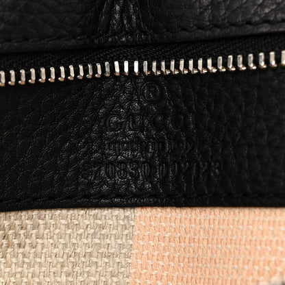 Gucci Pebbled Calfskin Large Bamboo Daily Top Handle Bag Black 6 of 11