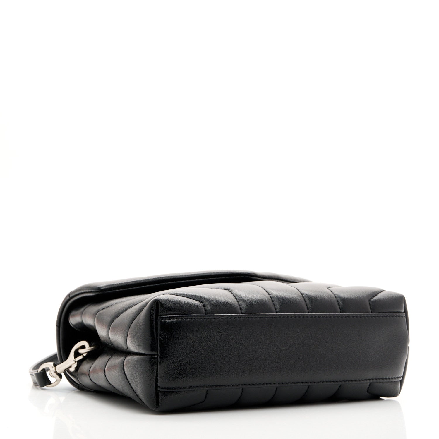Saint Laurent Calfskin Y Quilted Monogram Toy Loulou Crossbody Bag Black 4 of 11