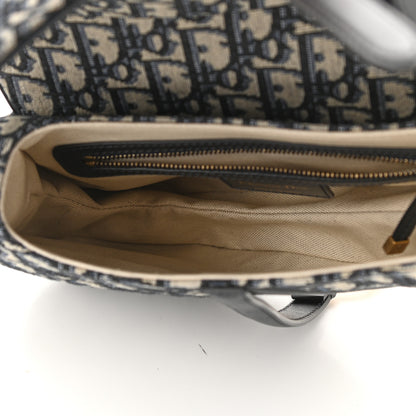 Christian Dior Oblique Saddle Bag Blue 5 of 12