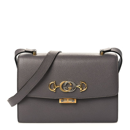 Gucci Grainy Calfskin Small Zumi Shoulder Bag Dusty Grey 1 of 10