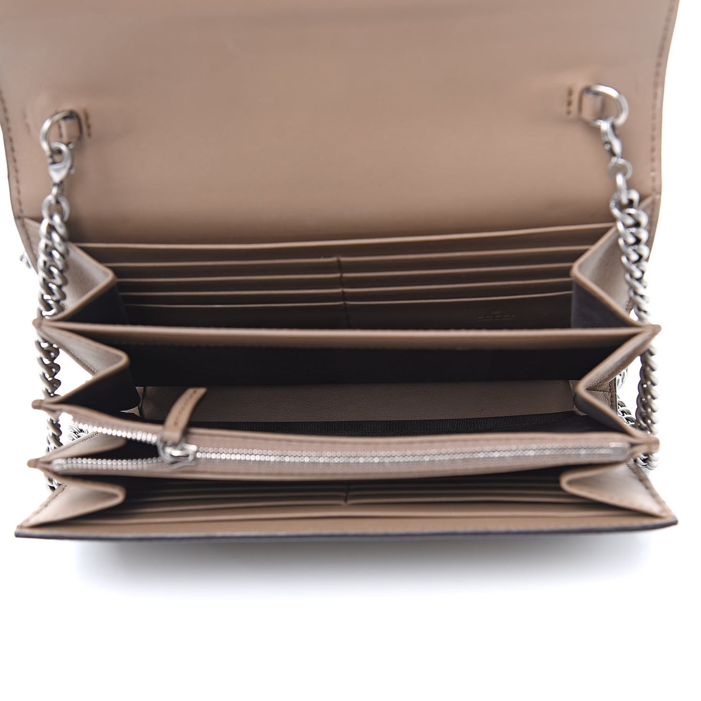 GG Supreme Monogram Mini Dionysus Chain Wallet Beige Taupe
