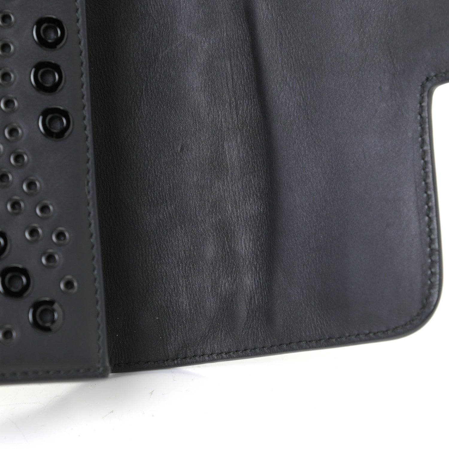 Alaia Calfskin Grommet Studded Azzedine Messenger Flap Black 9 of 10