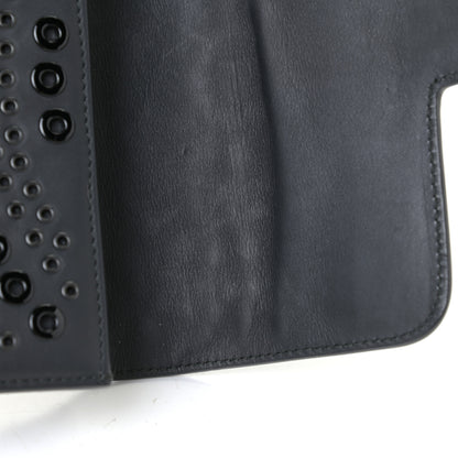 Alaia Calfskin Grommet Studded Azzedine Messenger Flap Black 9 of 10