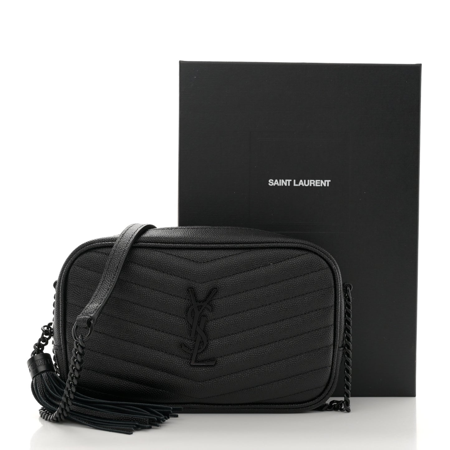 Grain De Poudre Matelasse Monochrome Monogram Mini Lou Camera Bag Black